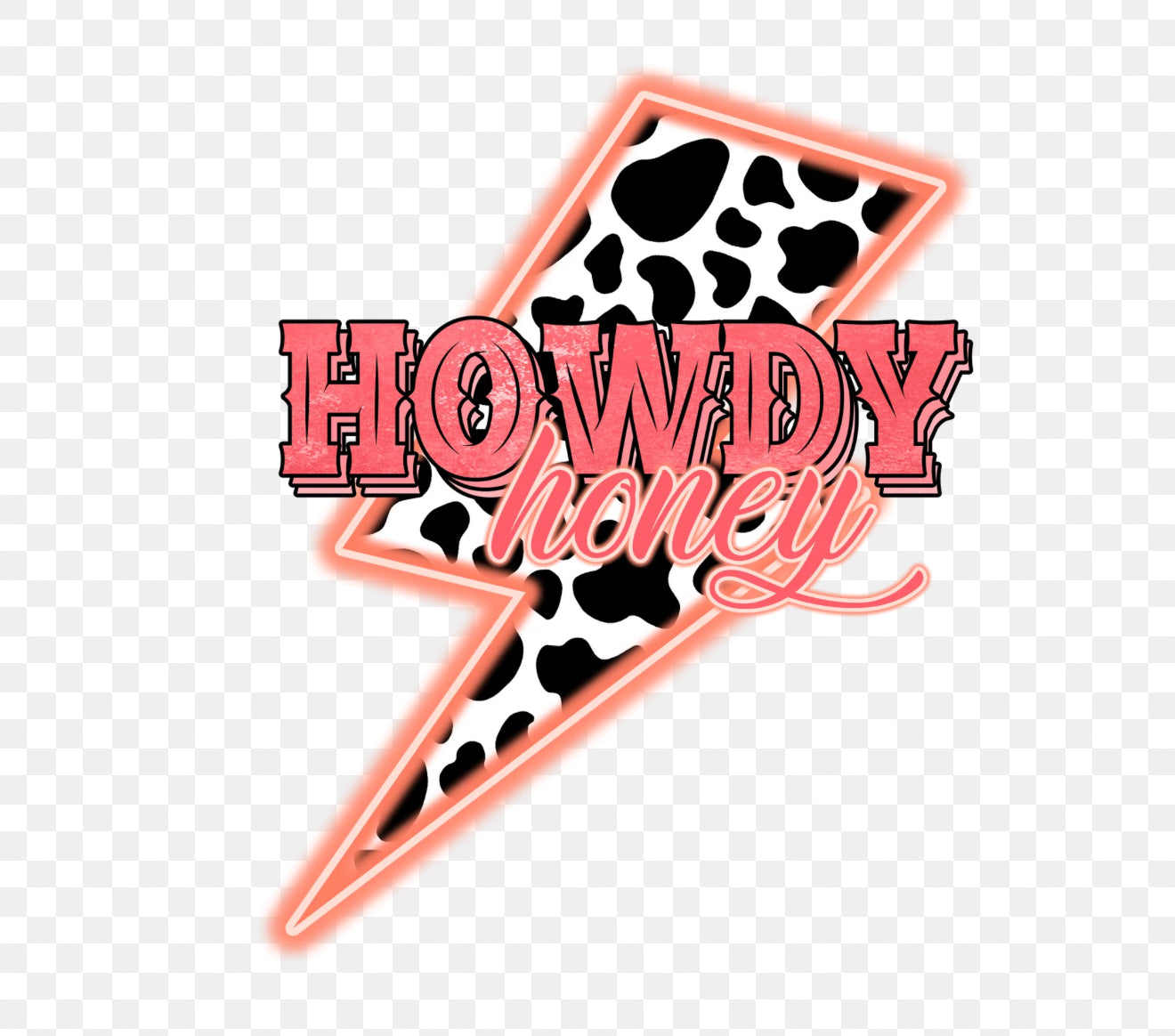 Howdy with coral outline