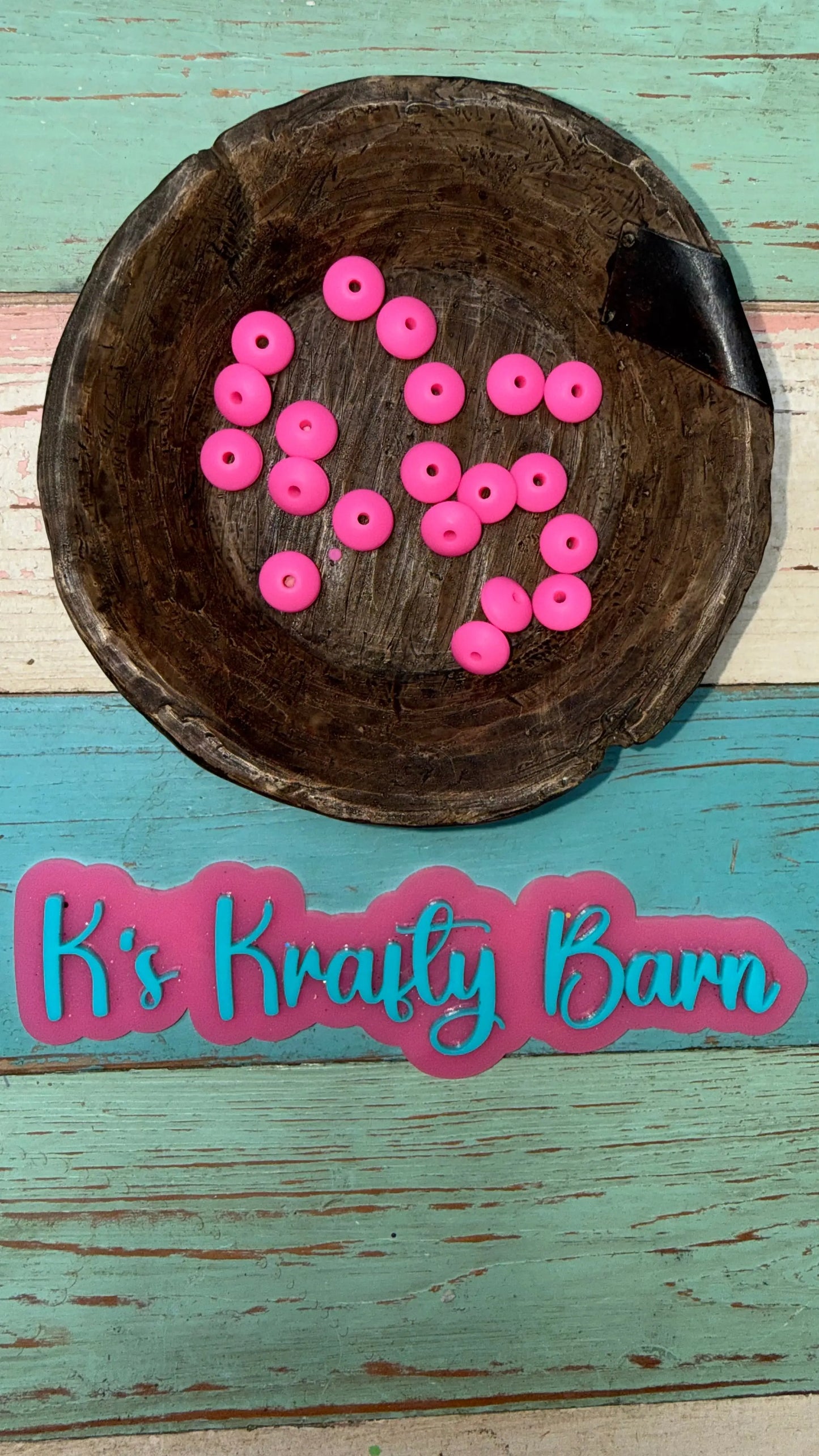 12mm Silicone Lentil spacers for beadable items-20pk K's Krafty Barn