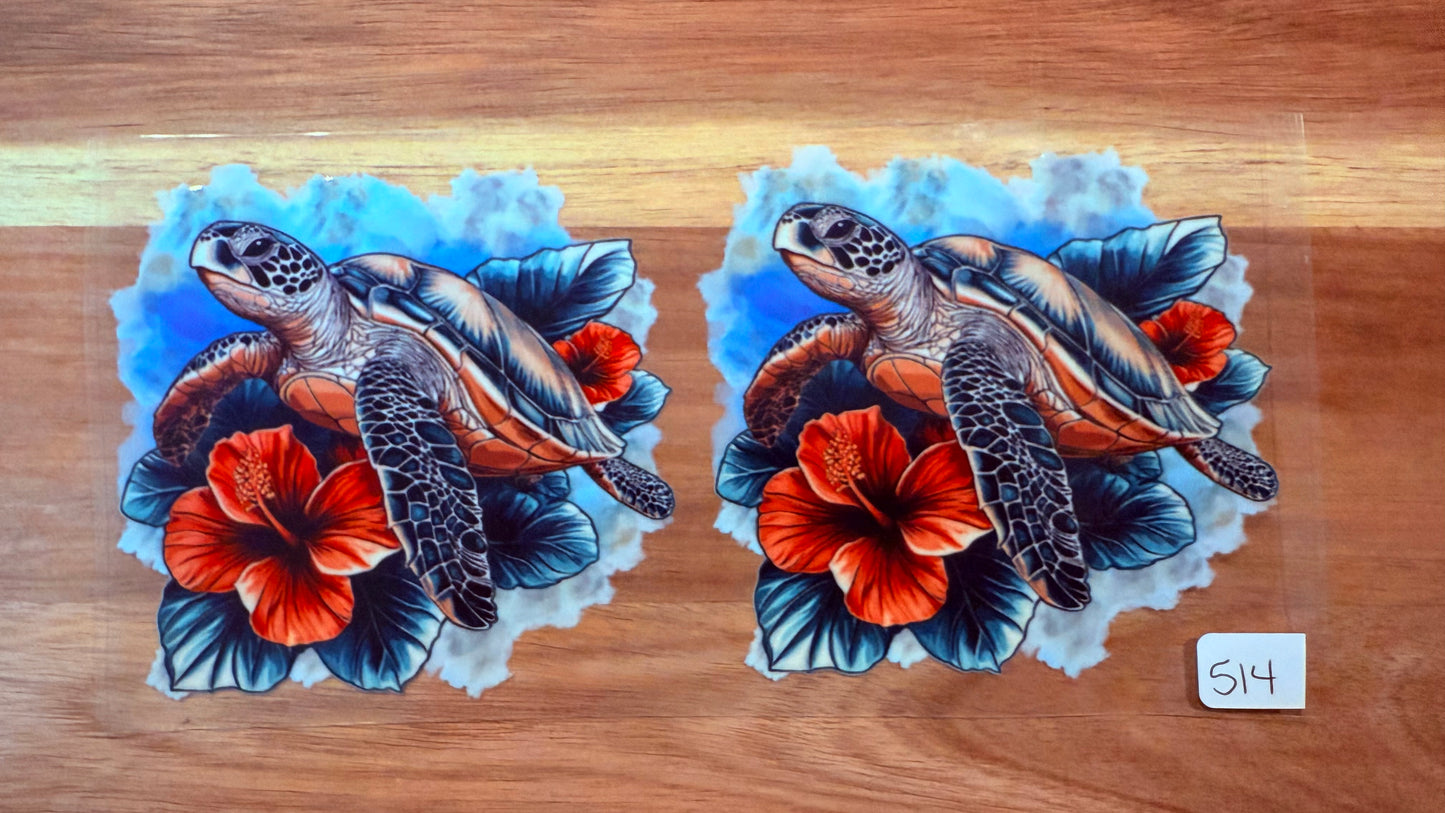 Turtles with flowers #514