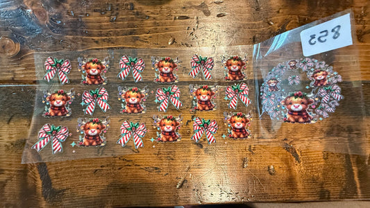 #853 Christmas Cow with lid