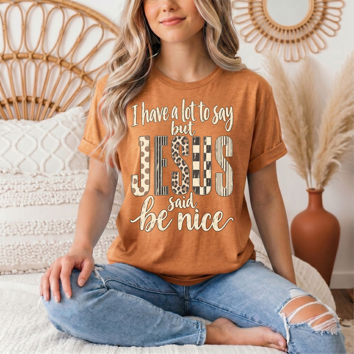 I Have a Lot to Say, but Jesus Says No Christian Graphic Tee