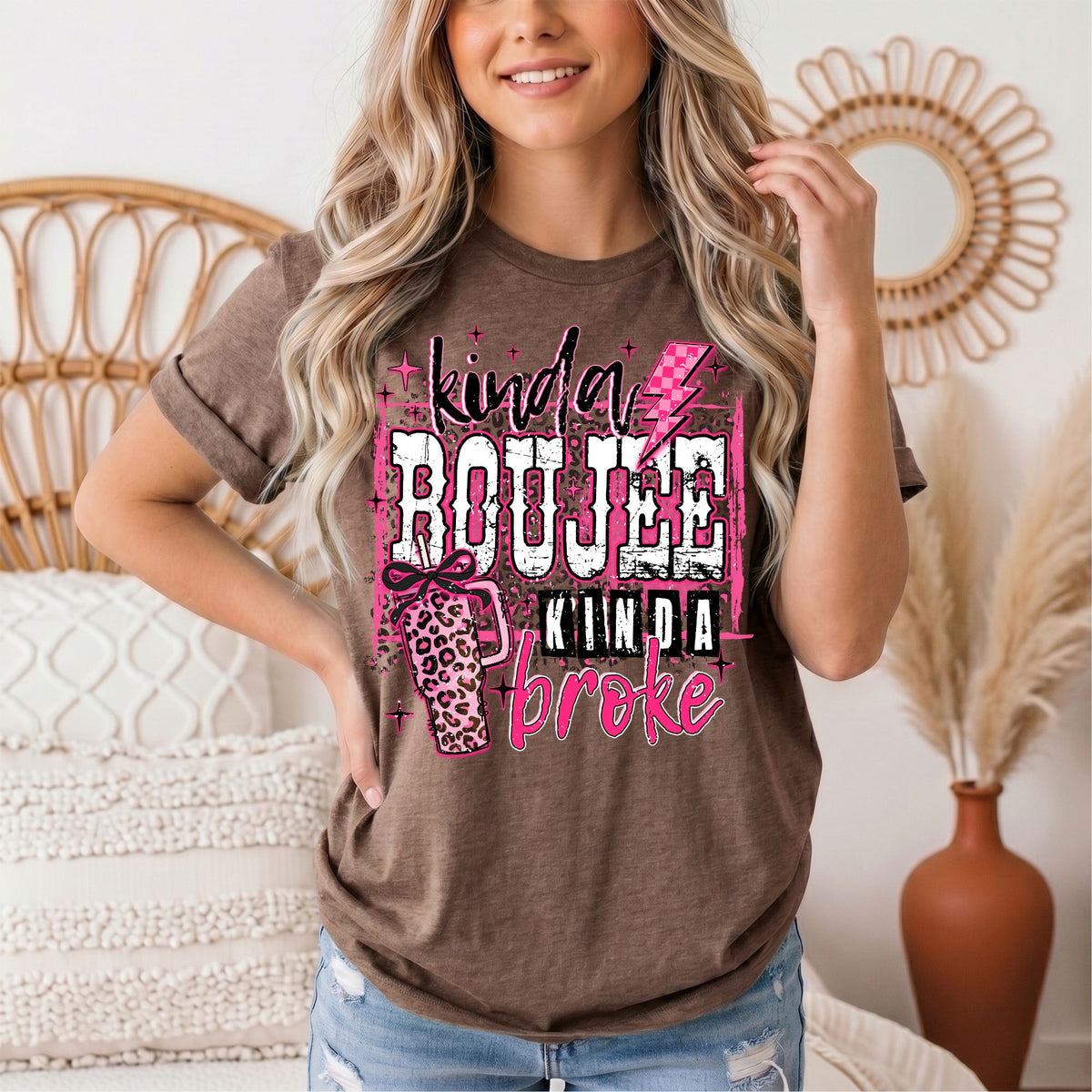Kinda Boujee Kinda Broke Graphic Tee