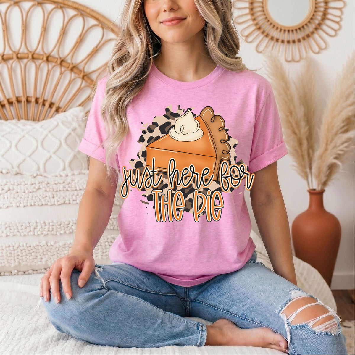 Just Here for the Pie Thanksgiving Graphic Tee