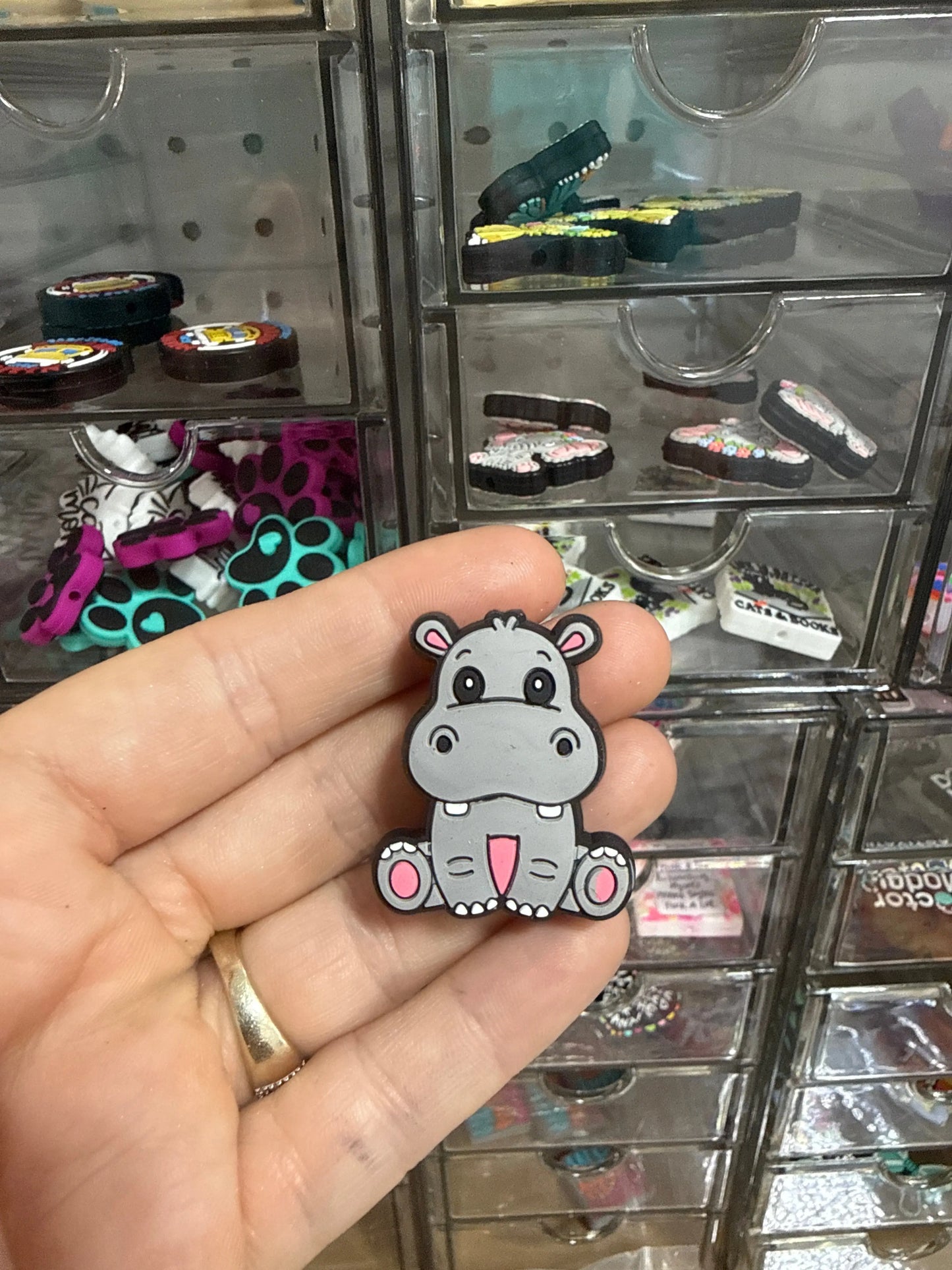 Silicone Focal Bead- Hippo K's Krafty Barn