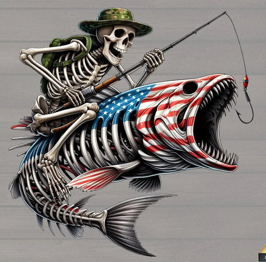 Skeleton fishing K's Crafty Vibes Co.