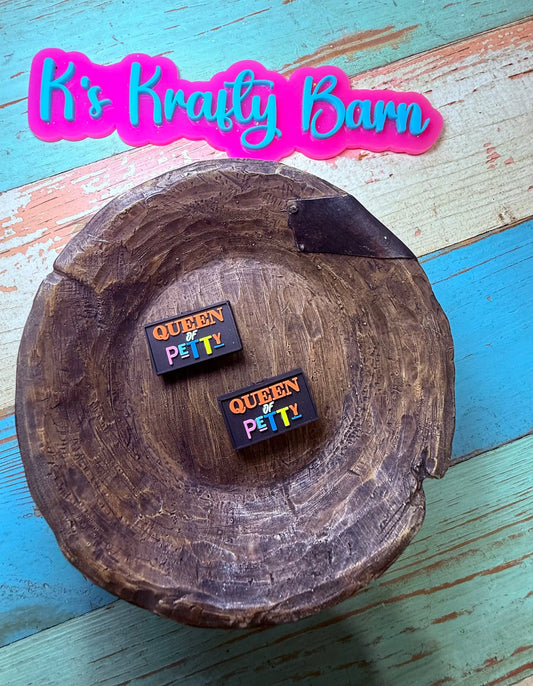 Silicone Focal Bead- Queen of Petty K's Krafty Barn