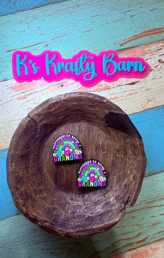Silicone Focal Bead- Happiness is being a Grandma K's Krafty Barn