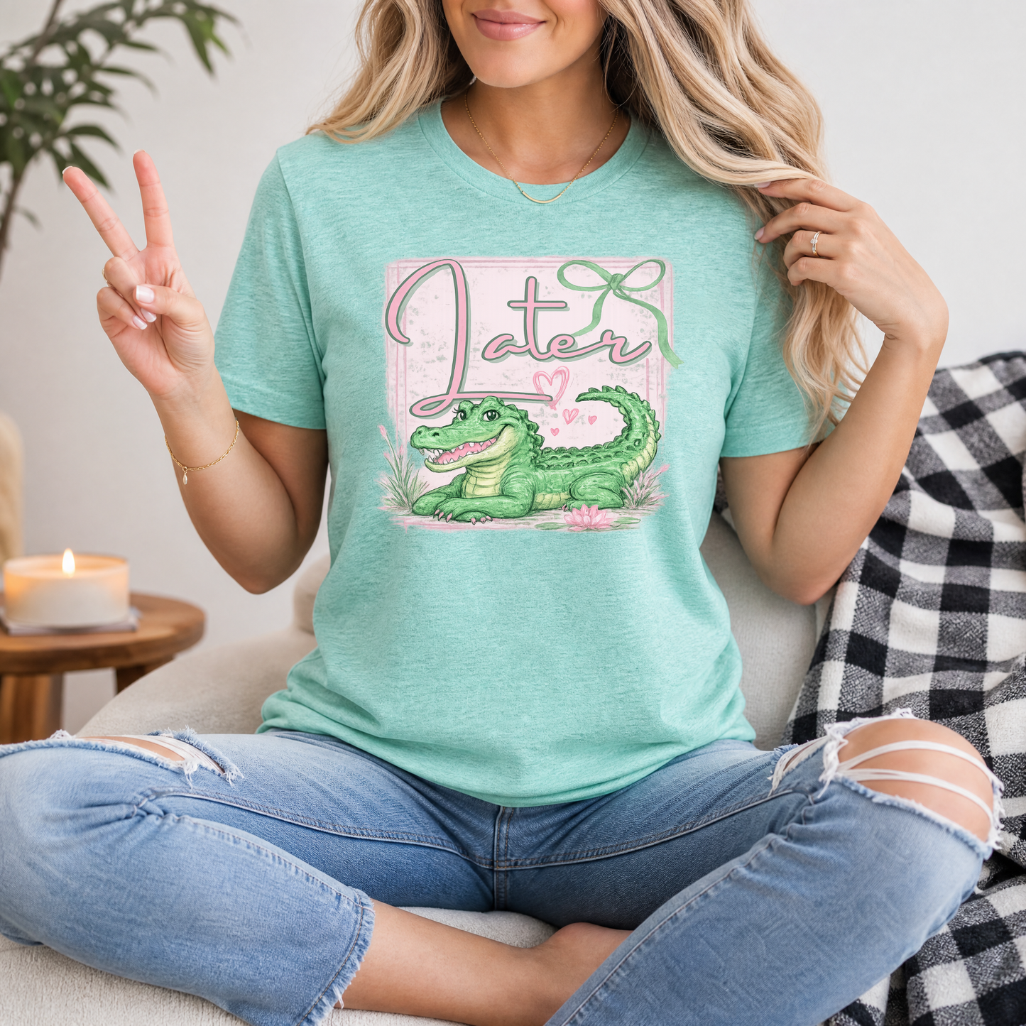 Precious Later Gator Girly Premium Graphic Tee