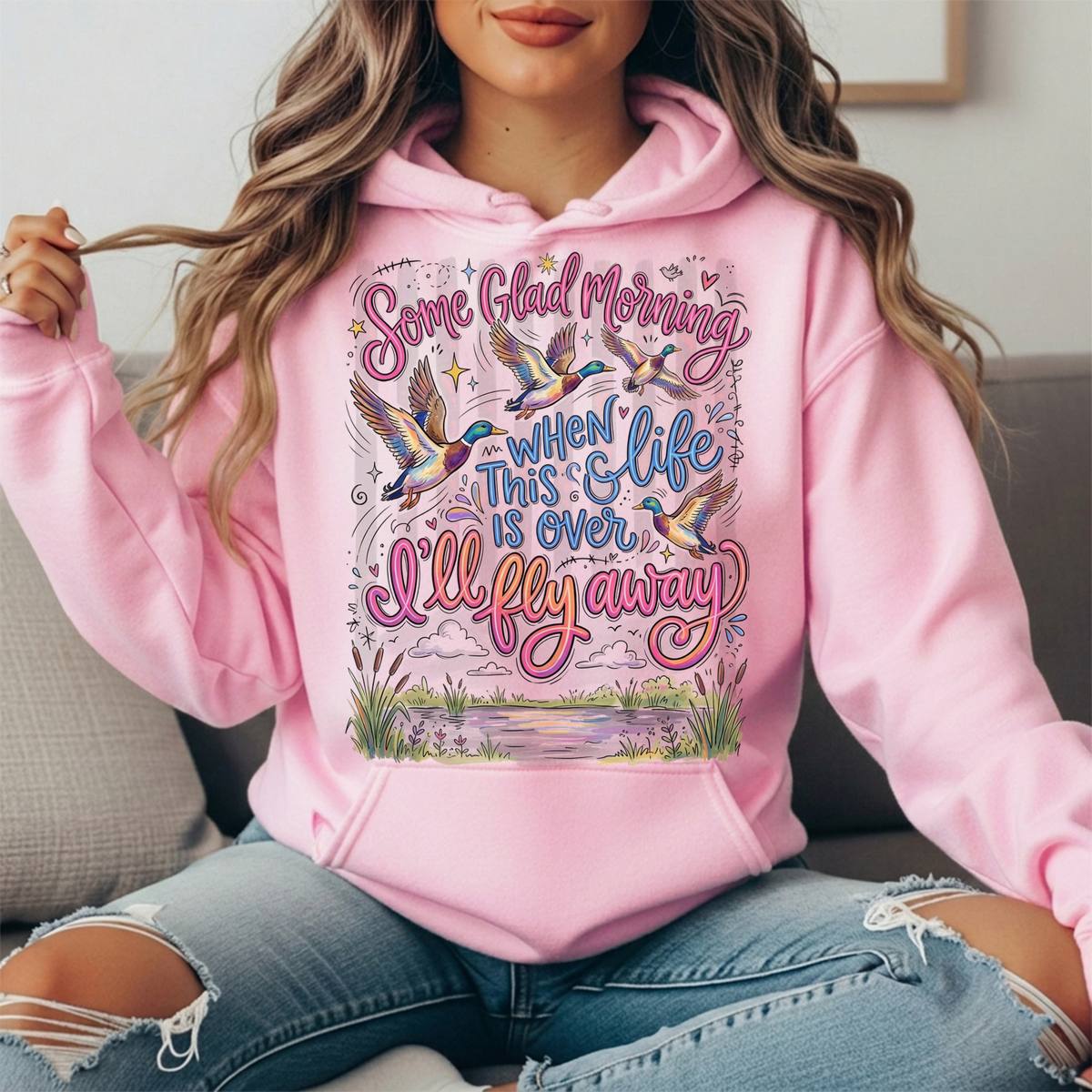 I'll Fly Away Duck Graphic Hoodie