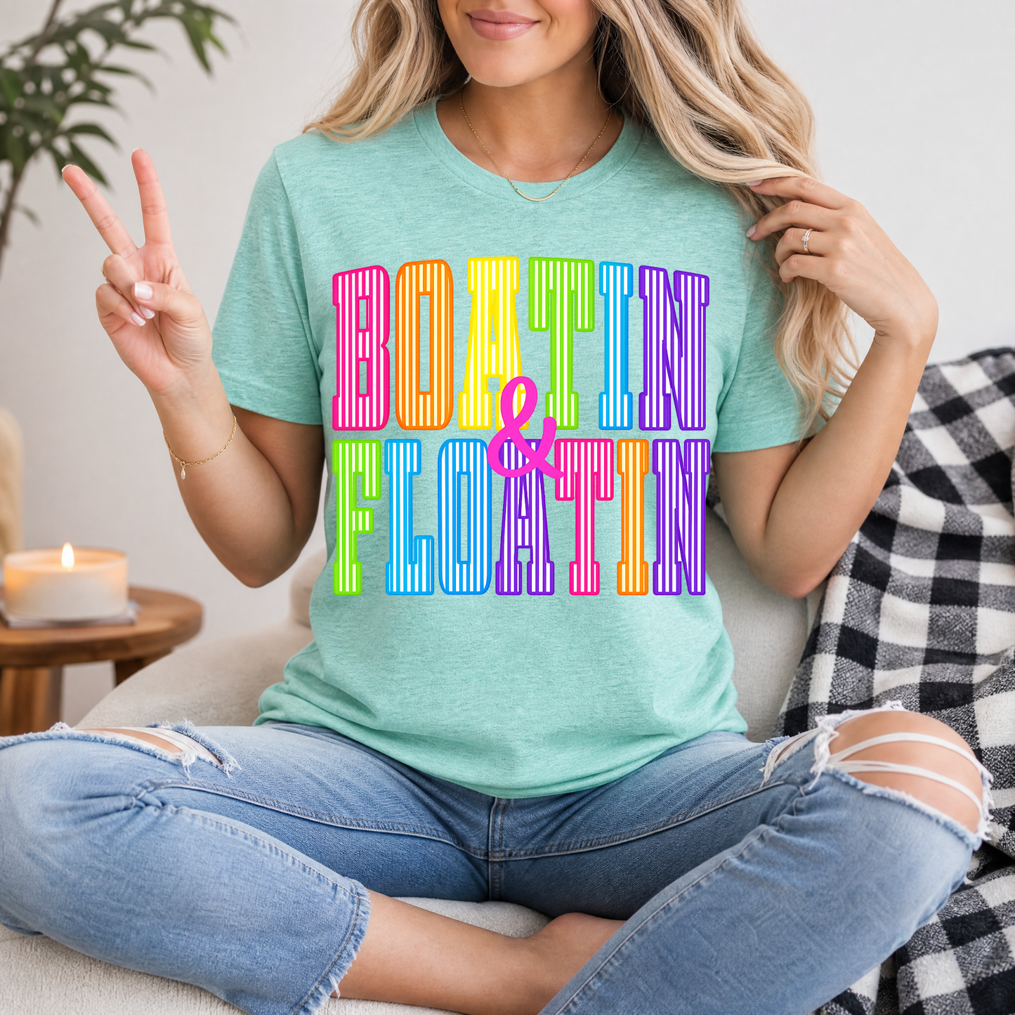 Boatin & Floatin Premium Graphic Tee