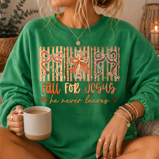 Fall For Jesus Crewneck Sweatshirt