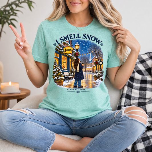 I Smell Snow Stars Hollow Winter Graphic Tee