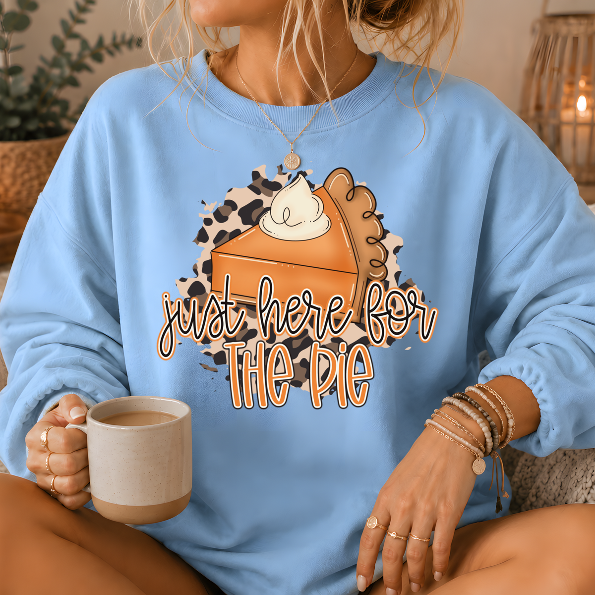 Just Here for the Pie Crewneck Sweatshirt