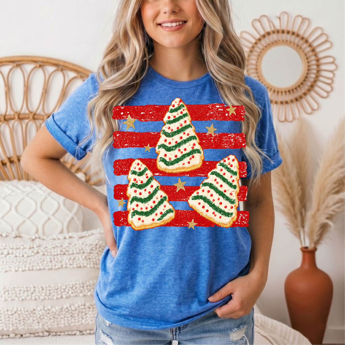 Christmas Tree Snack Cake Graphic Tee