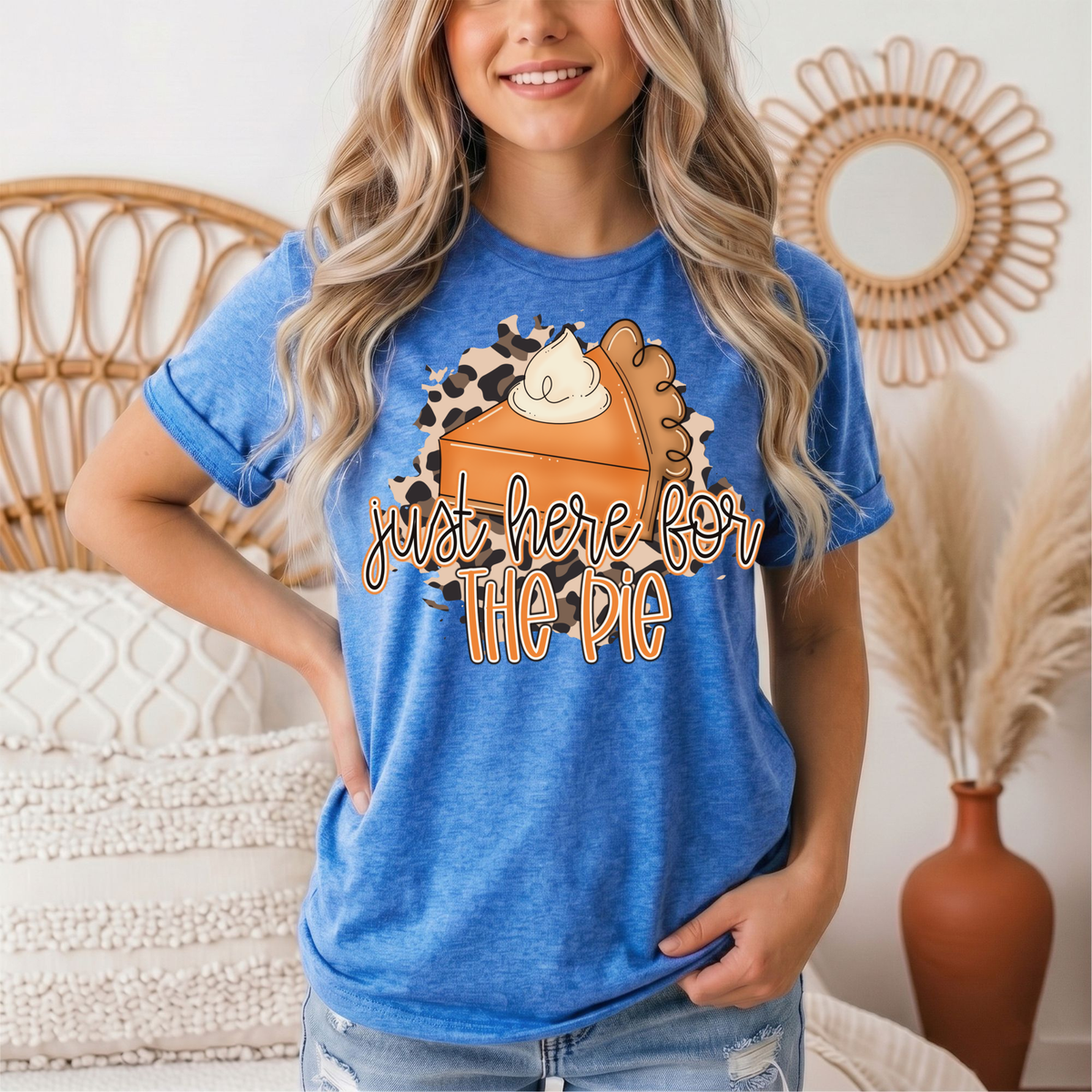 Just Here for the Pie Pumpkin Pie Graphic Tee