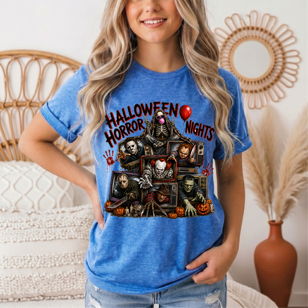 Halloween Horror Nights Vintage TV Graphic Tee