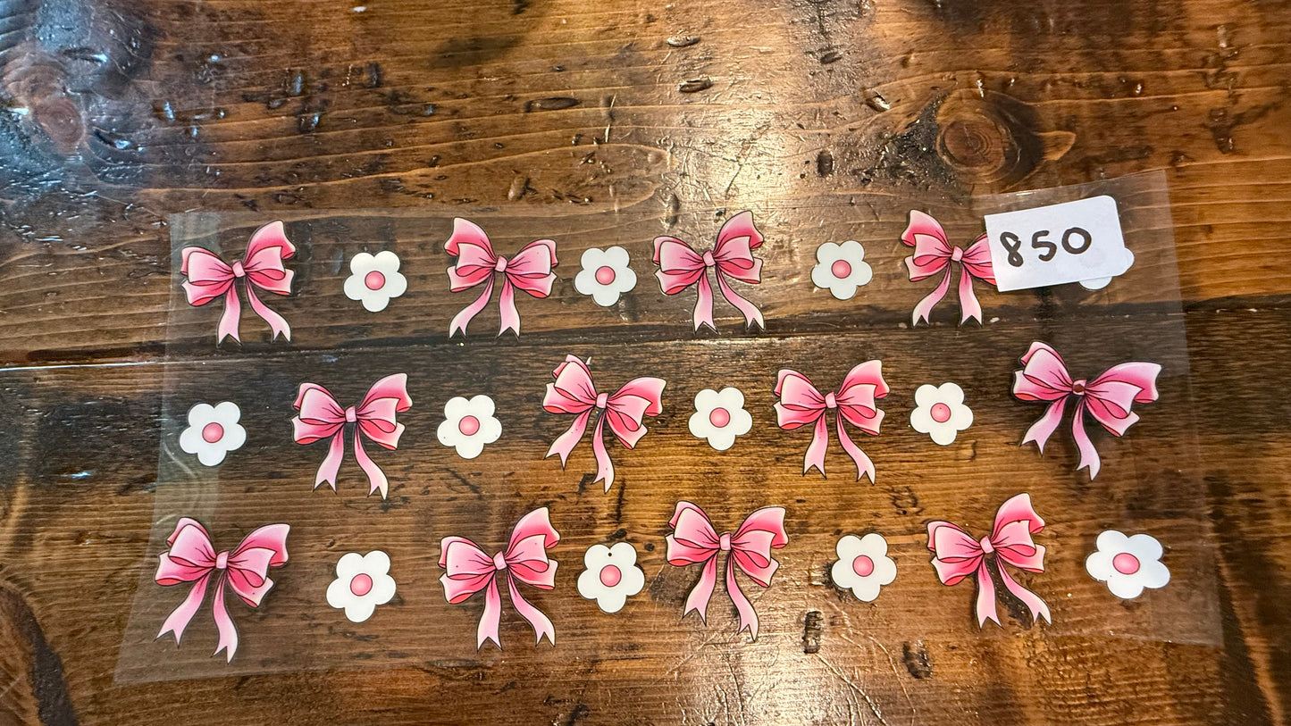 #850 40oz flowers and bows