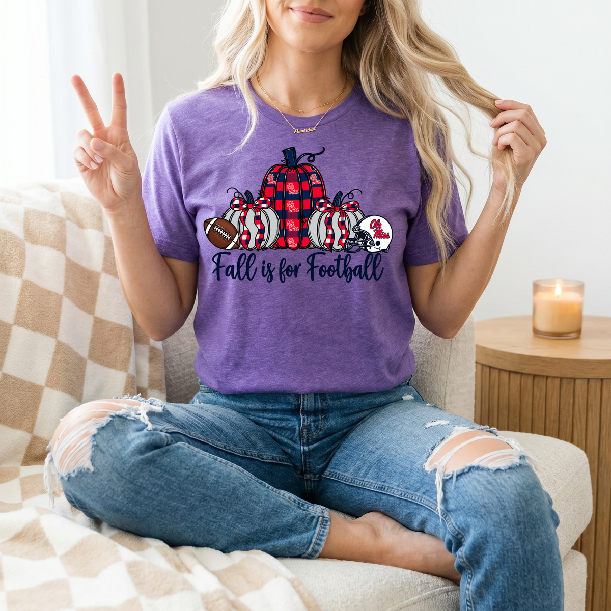 Fall Is For Football - Mississippi Premium Graphic Tee