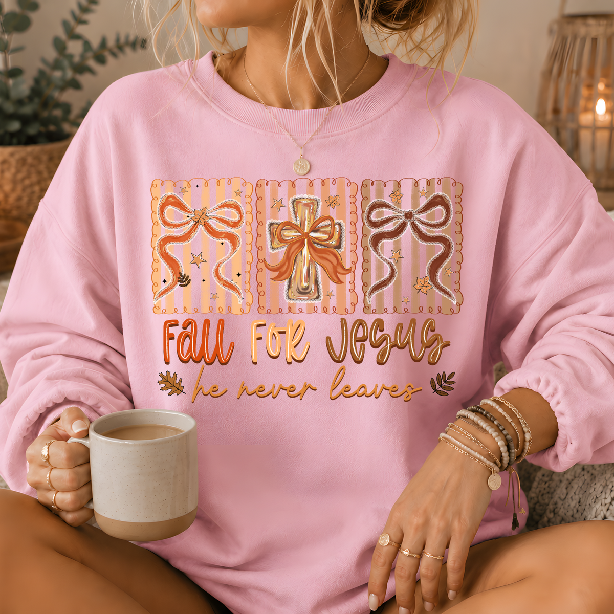 Fall For Jesus Crewneck Sweatshirt