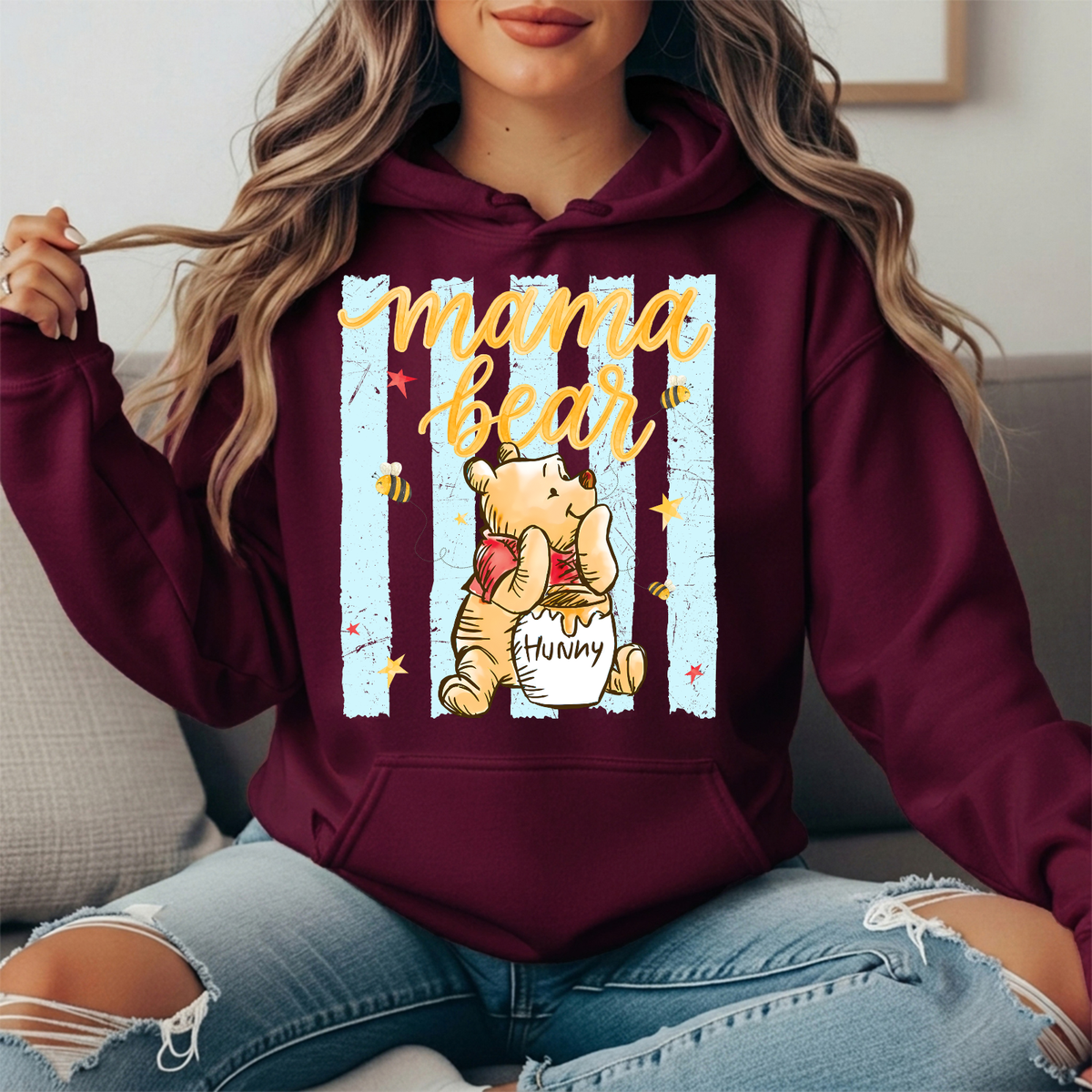 Mama Bear Honey Pot Graphic Hoodie