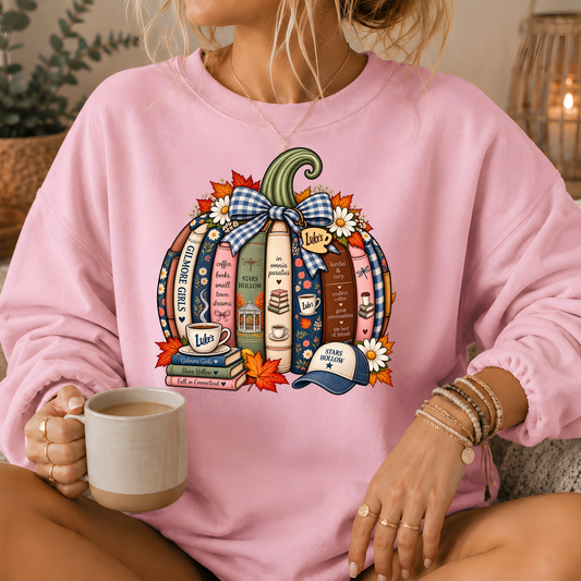 Gilmore Girls Inspired Bookish Pumpkin Crewneck Sweatshirt