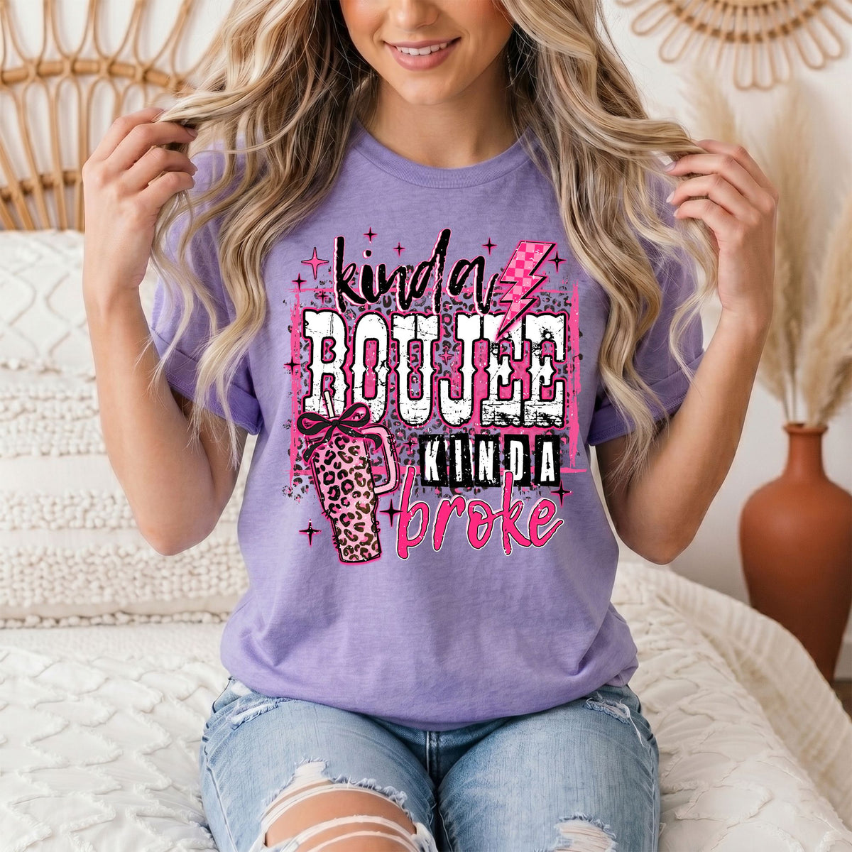 Kinda Boujee Kinda Broke Graphic Tee