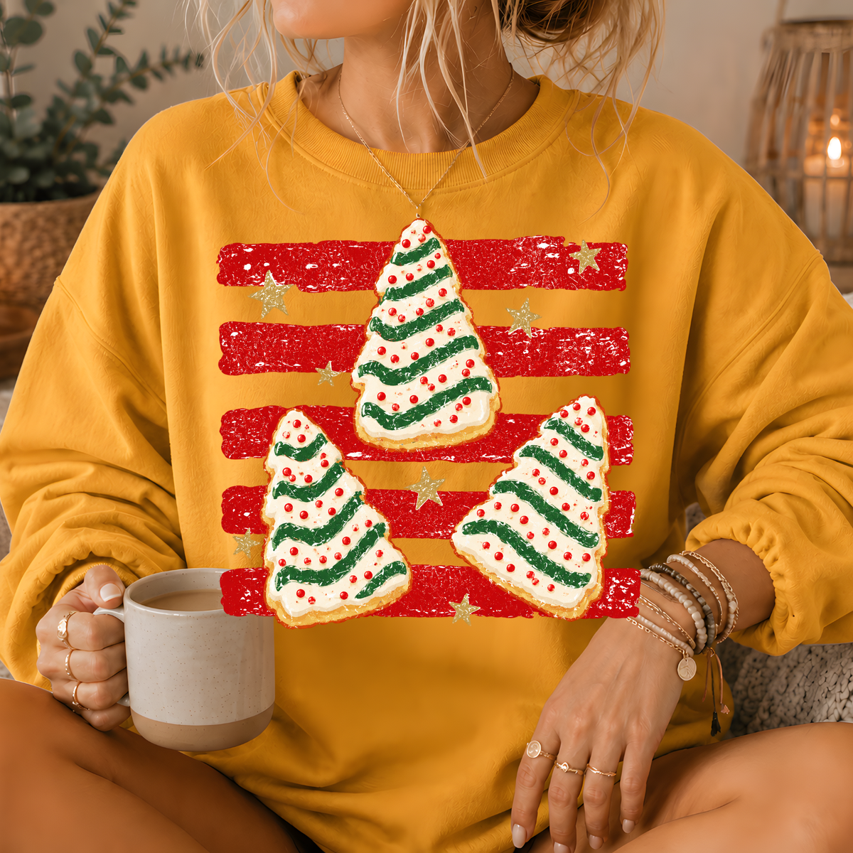 Christmas Tree Snack Cake Crewneck Sweatshirt