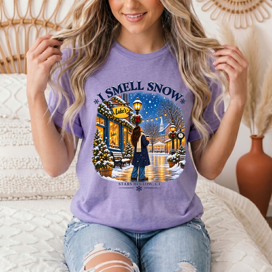 I Smell Snow Graphic Tee – Stars Hollow Winter Scene
