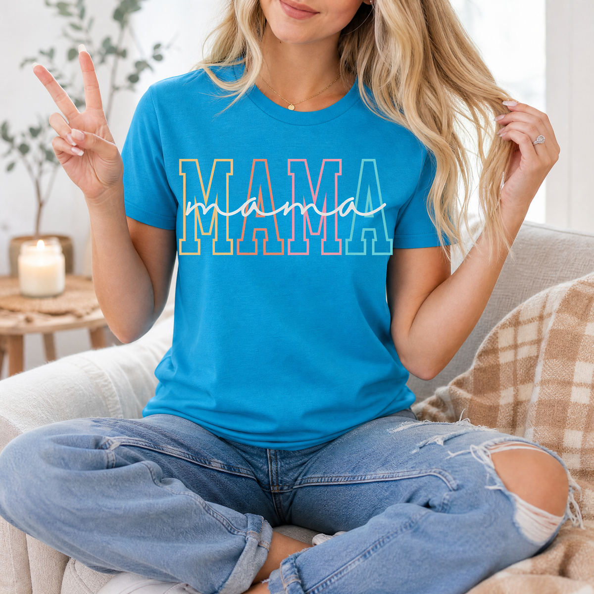 Neon Mama Outline & Script Graphic Tee