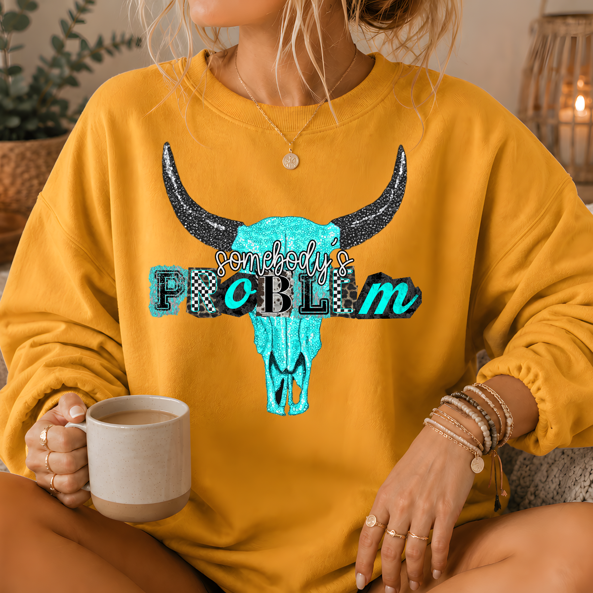 Somebody's Problem Longhorn Crewneck Sweatshirt