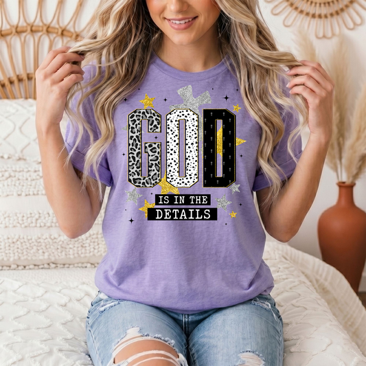 God Is in the Details Christian Graphic Tee