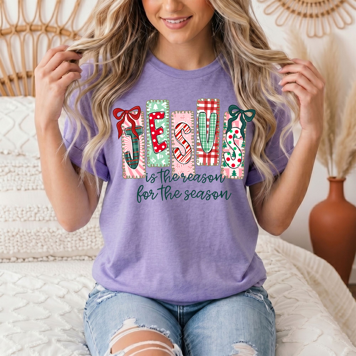Jesus Is the Reason for the Season Christmas Graphic Tee