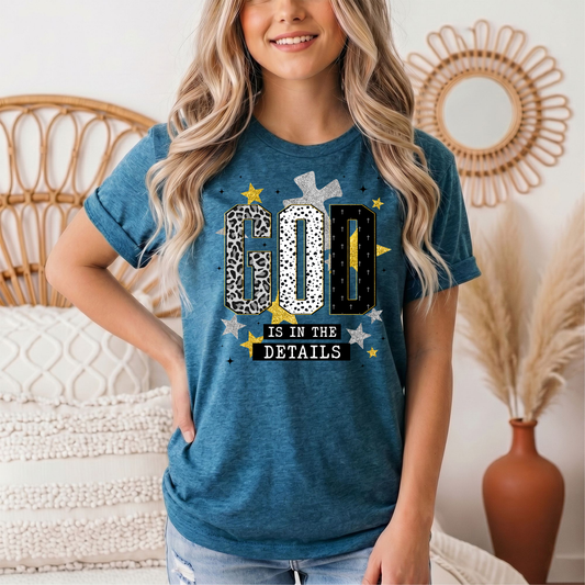 God Is in the Details Christian Graphic Tee