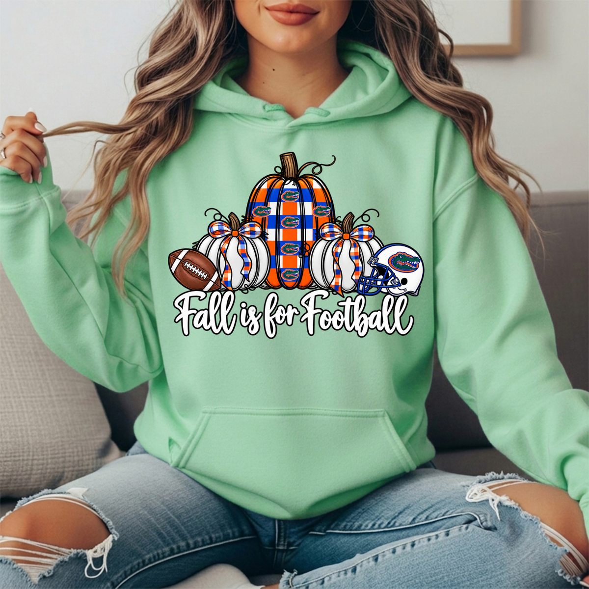 Florida Gators Fall Is for Football Pumpkin Graphic Hoodie