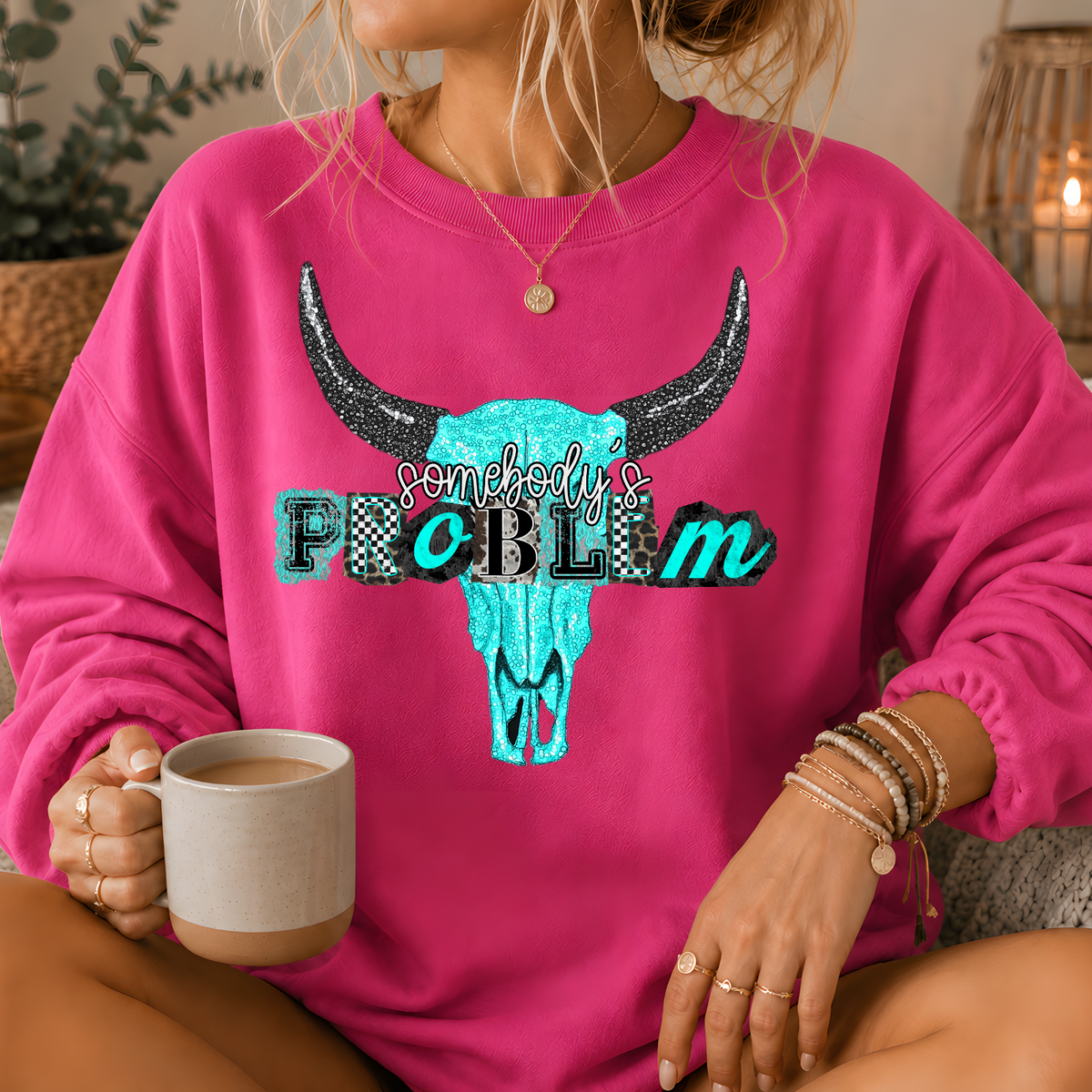 Somebody's Problem Longhorn Crewneck Sweatshirt