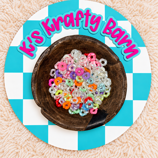 14mm Wavy Acrylic Spacer Beads | 50-Pack Mix