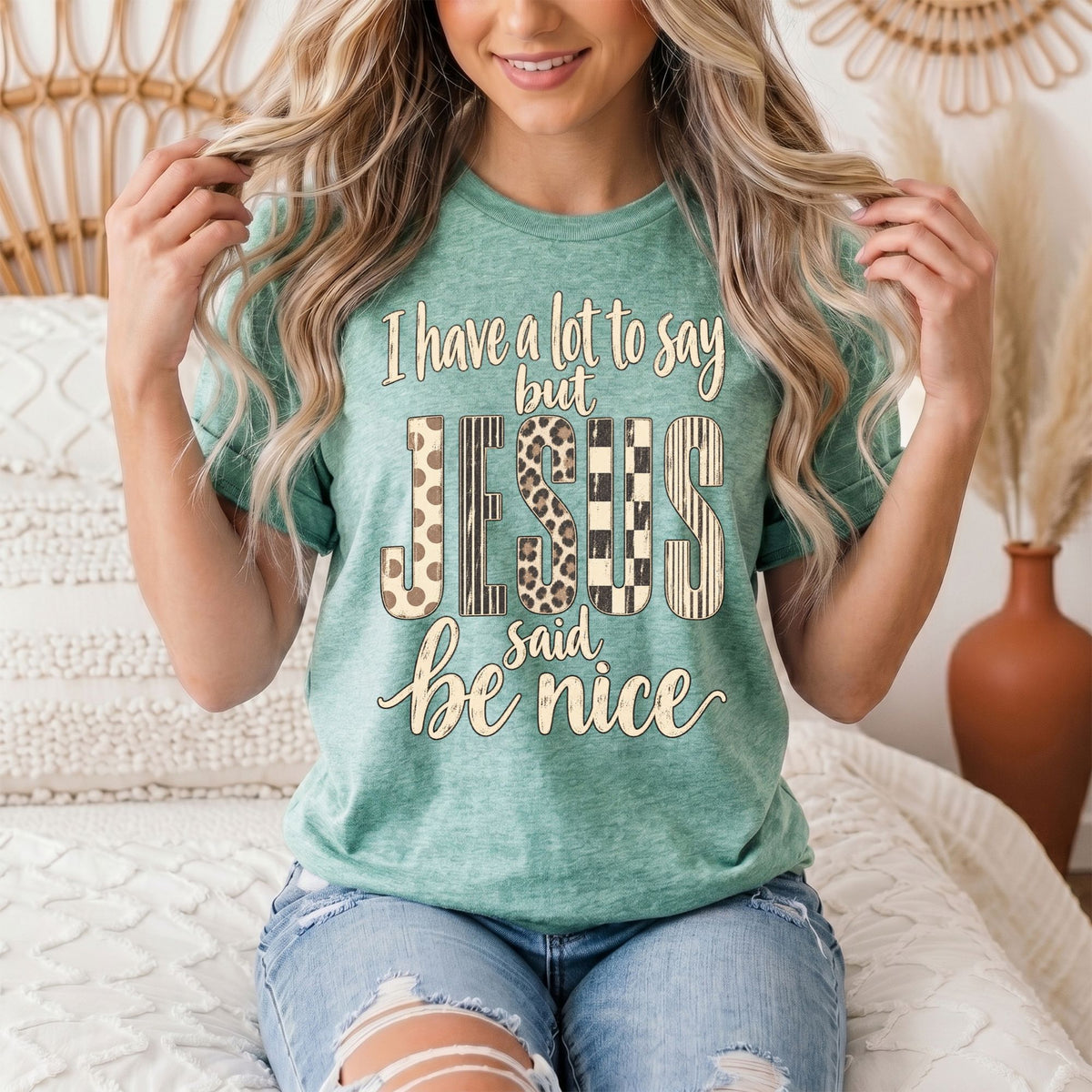 I Have a Lot to Say, but Jesus Says No Christian Graphic Tee