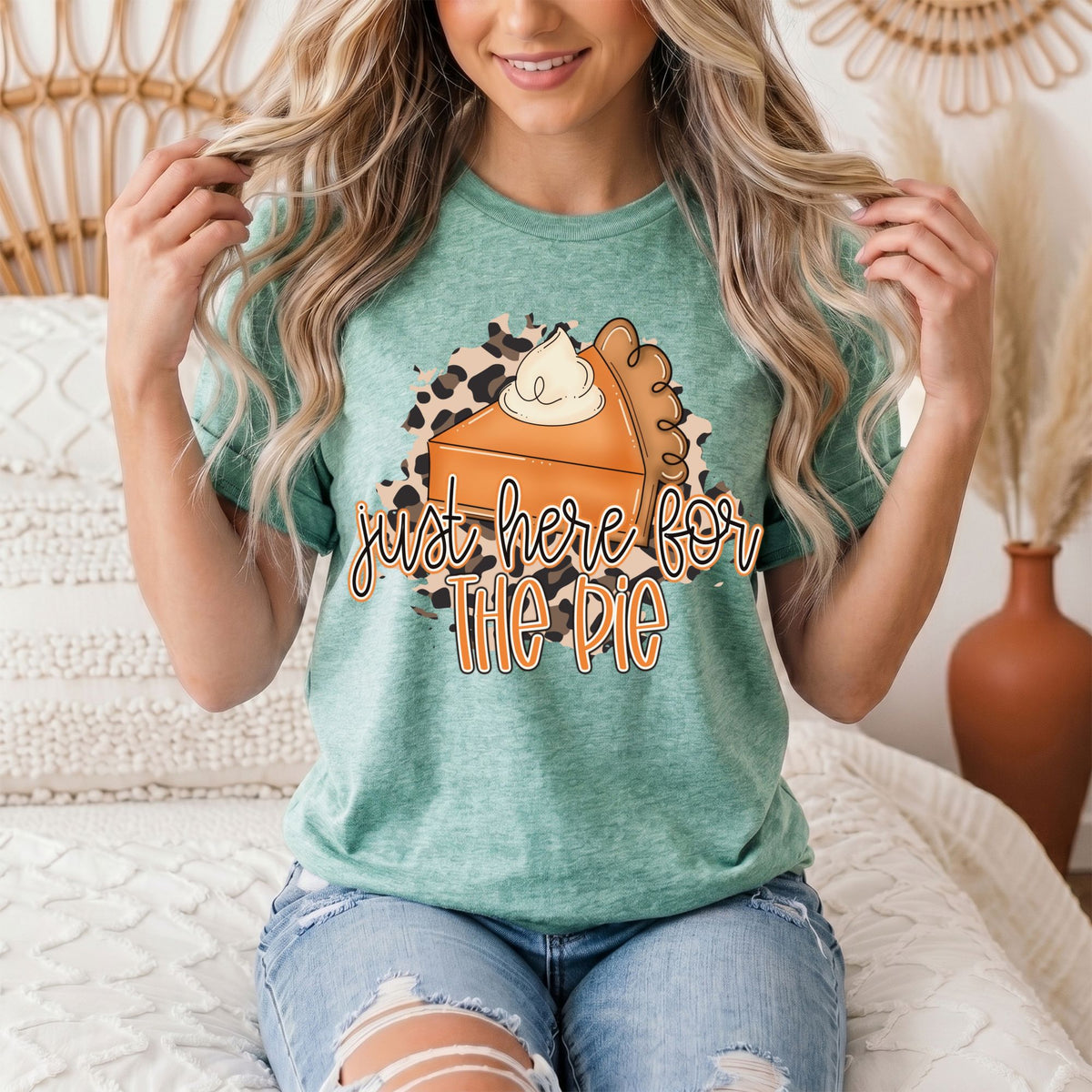 Just Here for the Pie Thanksgiving Graphic Tee