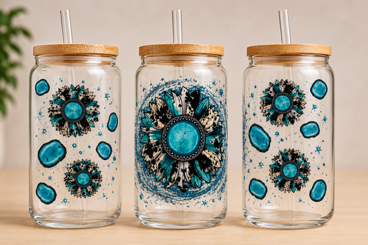 Turquoise Sunflower #1509