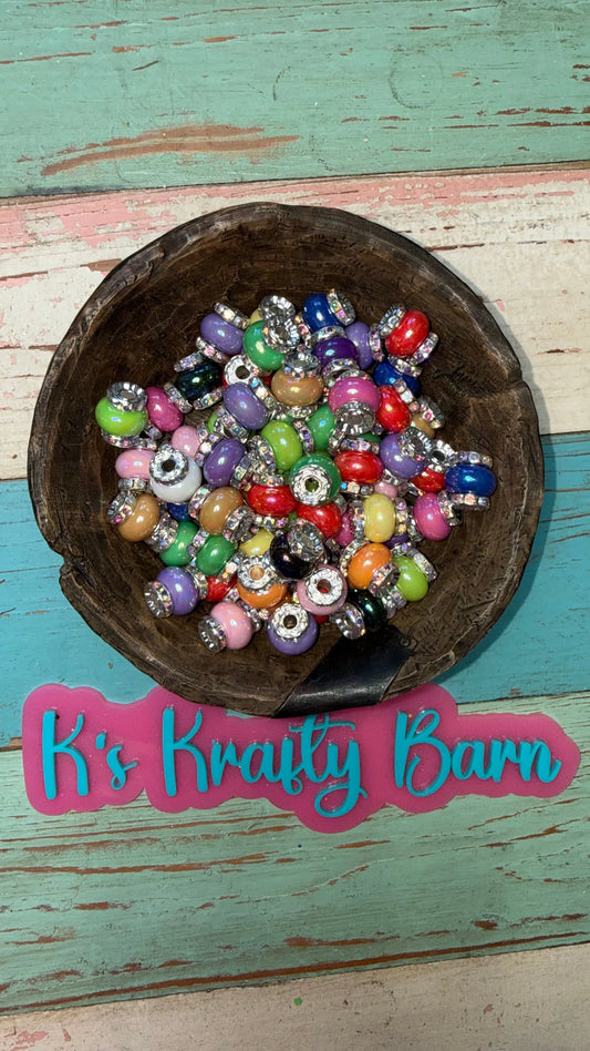 Fancy Lantern Multicolor Bead Mix– Large Hole 15x13mm K's Krafty Barn