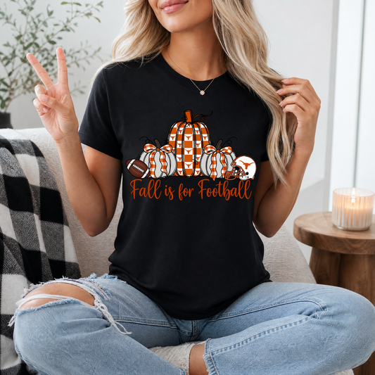 Fall Is For Football - Texas Premium Graphic Tee