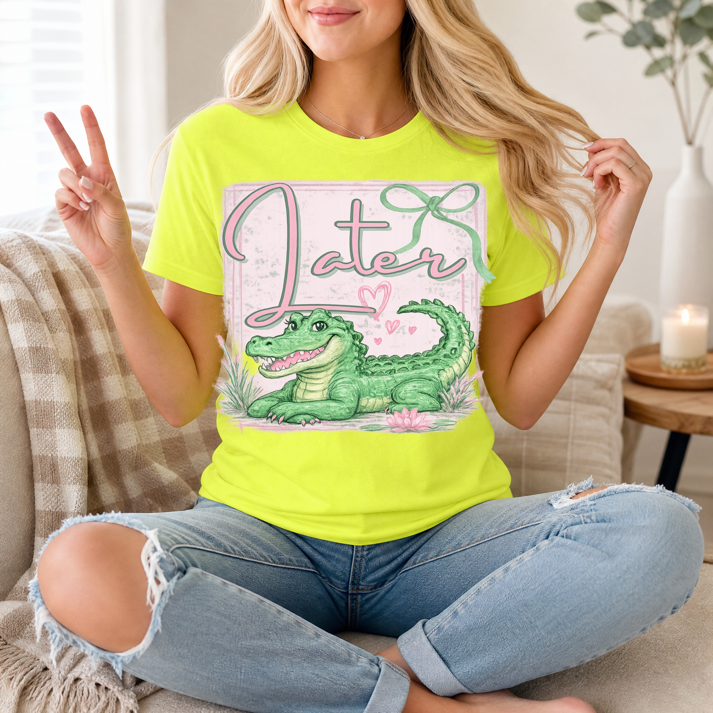 Precious Later Gator Girly Premium Graphic Tee