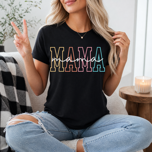 Neon Mama Outline & Script Graphic Tee