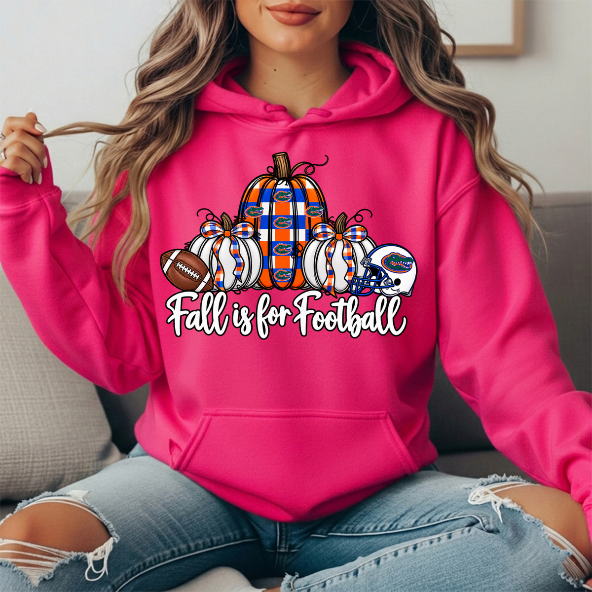 Florida Gators Fall Is for Football Pumpkin Graphic Hoodie
