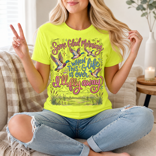 I'll Fly Away Flying Ducks Christian Graphic Tee