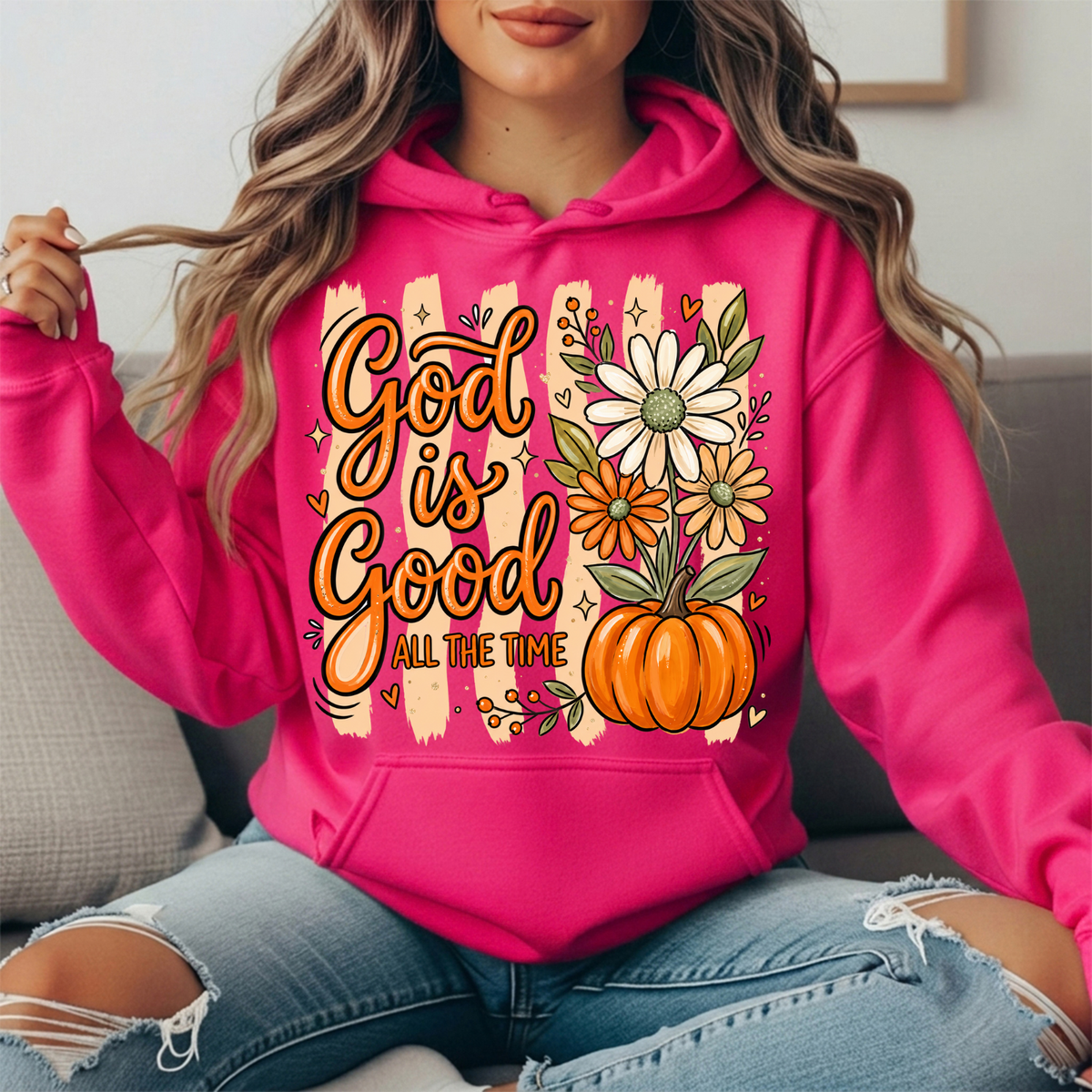God Is Good Pumpkin Premium Hoodie Sweatshirt