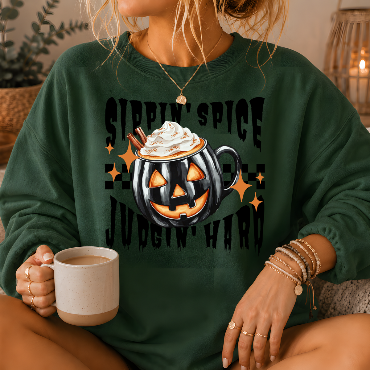 Sippin' Spice Premium Crewneck Sweatshirt