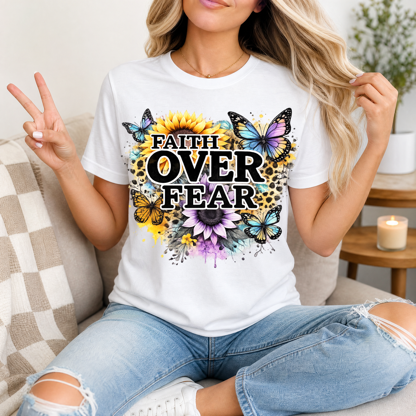 Faith Over Fear Premium Graphic Tee