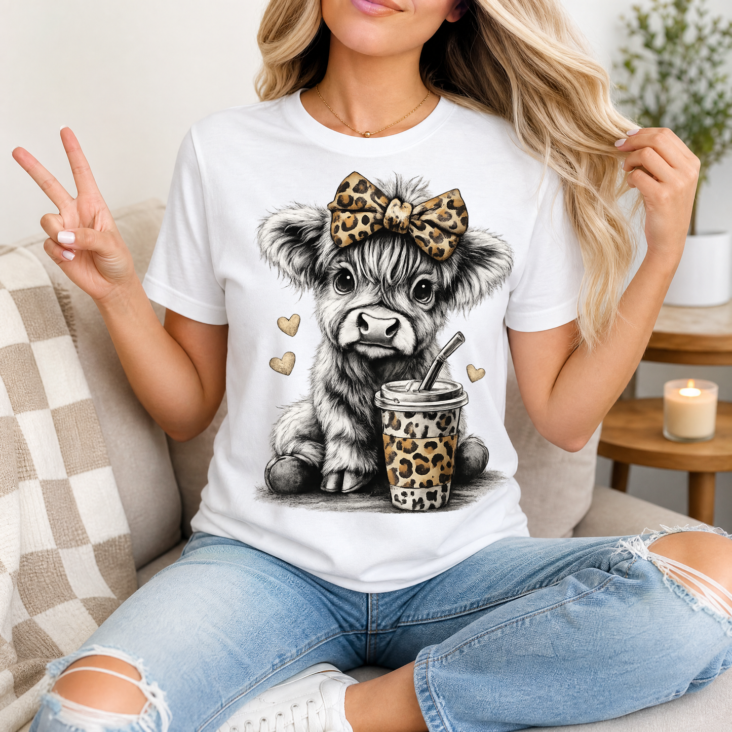 Leopard Highland Premium Graphic Tee