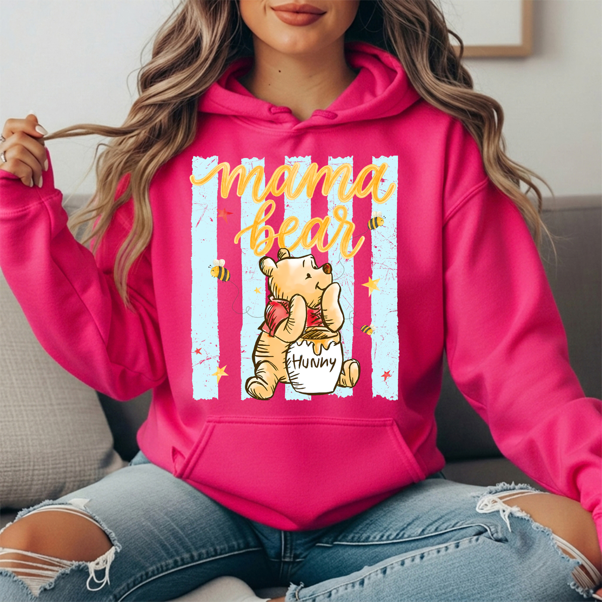 Mama Bear Honey Pot Graphic Hoodie